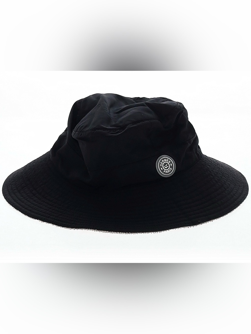 Hermès Paris Black Bucket Hat VINTAGE RARE
